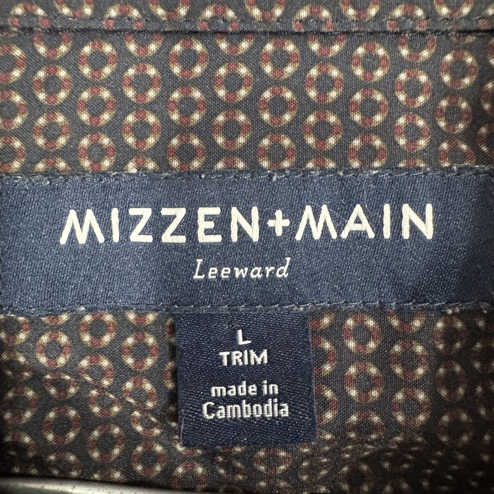 Mizzen & Main Shirt Mens Large Leeward Trim Comfort 4 Way Stretch Performance - Picture 4 of 15
